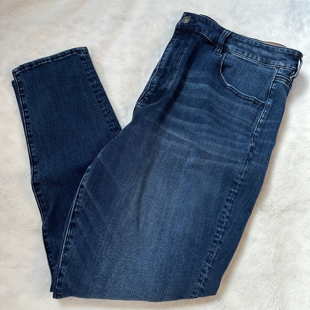 American Eagle Outfitters Women's Hi-Rise Jeggings - Dark Blue Wash